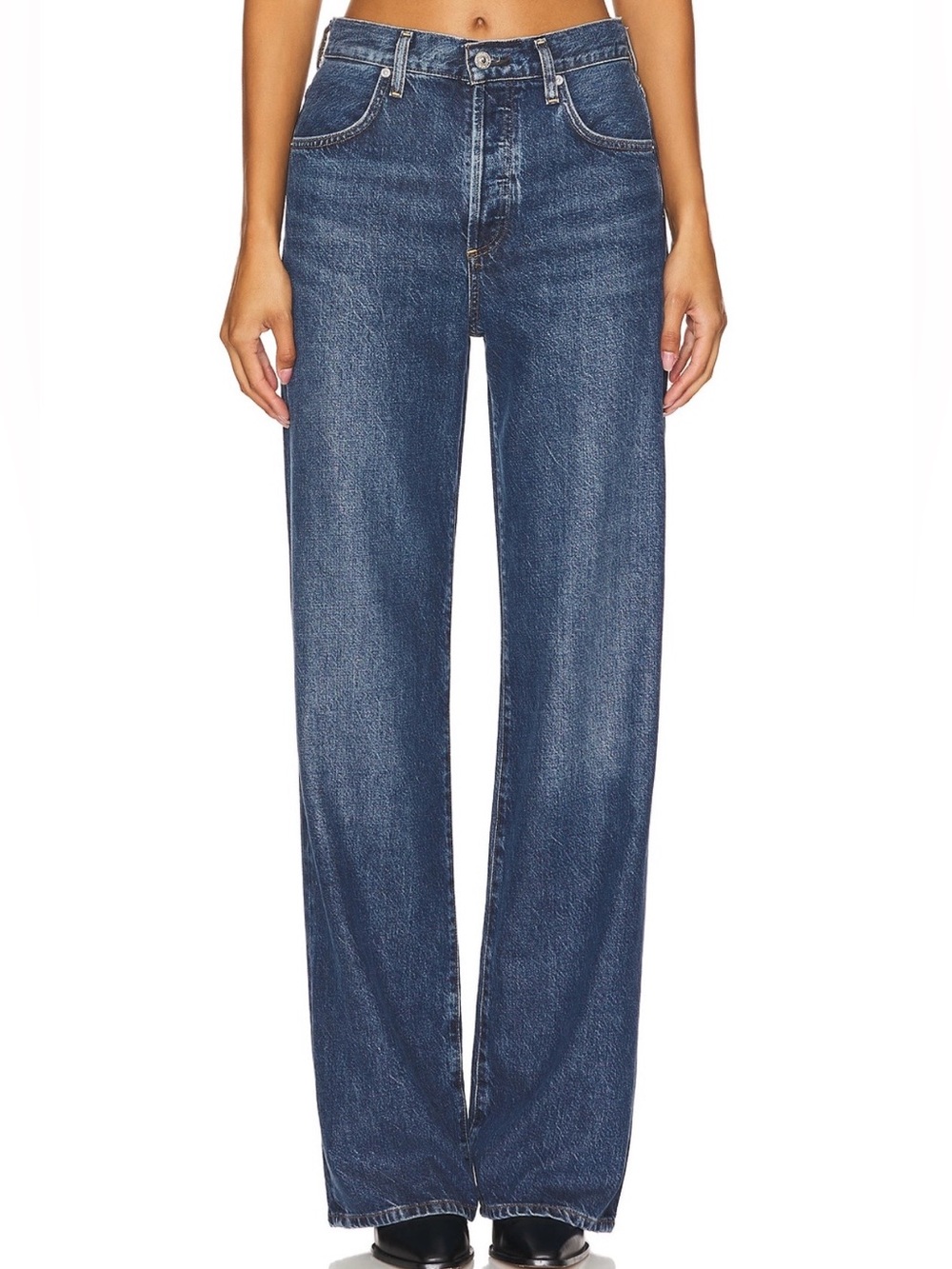 Citizens Of Humanity Annina in Westwood Deep Indigo Wide-Leg High-Rise Jeans 27
